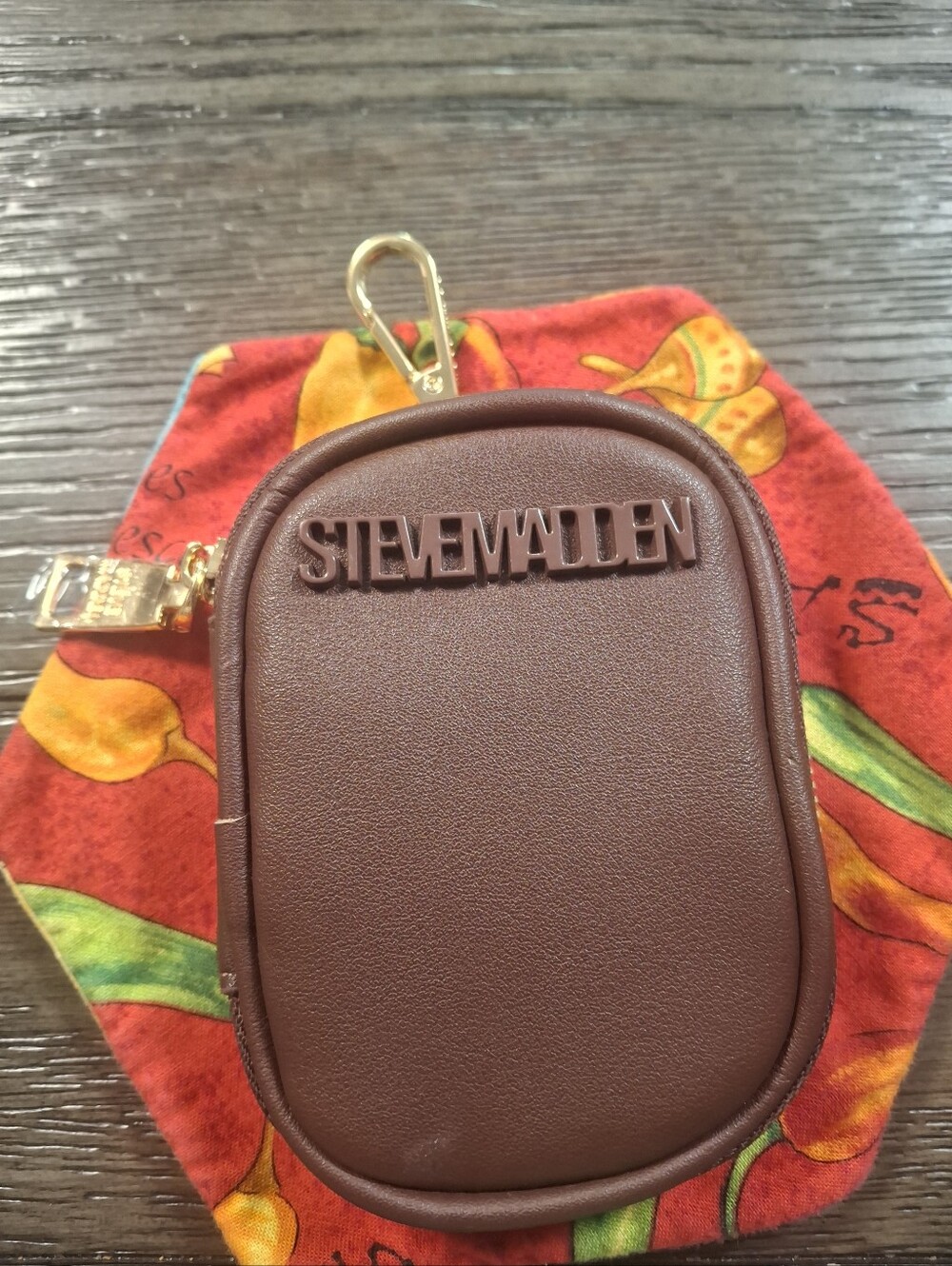 Steve Madden Men's Brown Key Pouch